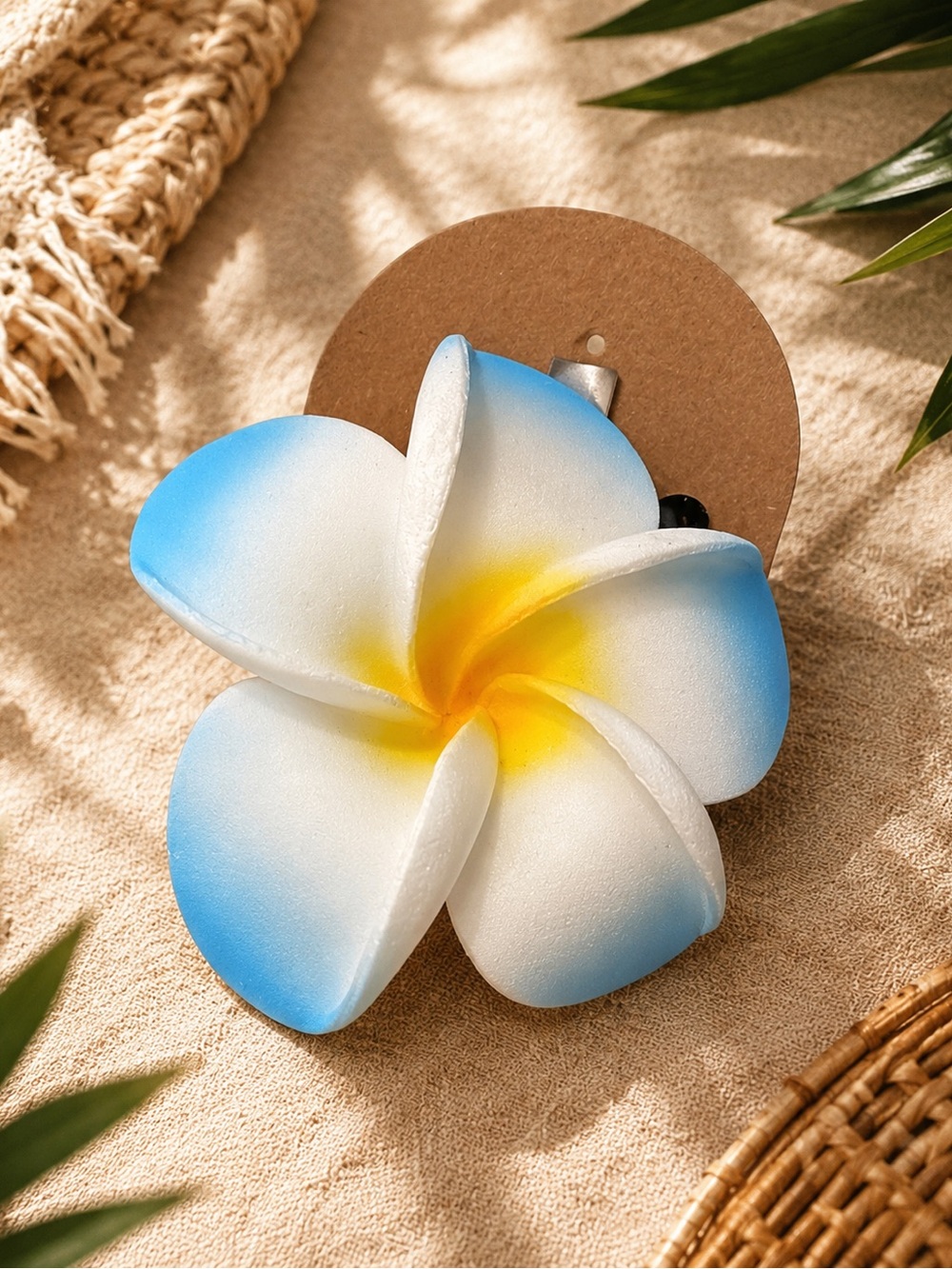 Floral Plumeria Hair Alligator Clip‎ Barrette Women Girls